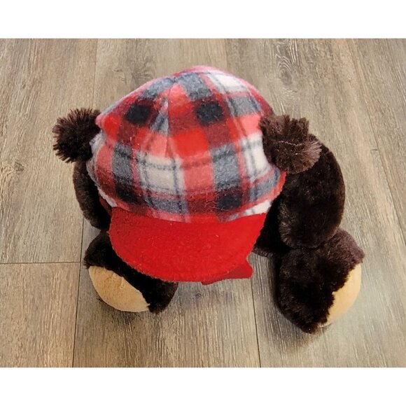 Hugfun International Brown Teddy Bear Red Hat Scarf Plush Stuffed Animal Toy 17" - Picture 2 of 9